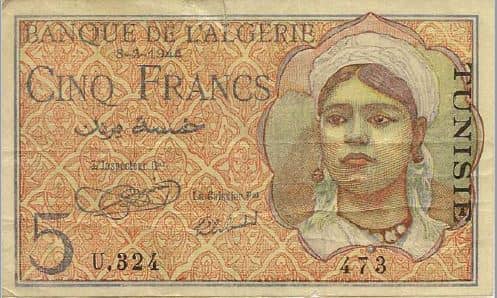 5 Francs from Tunisia