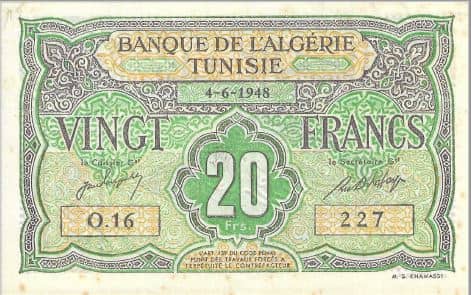 20 Francs from Tunisia