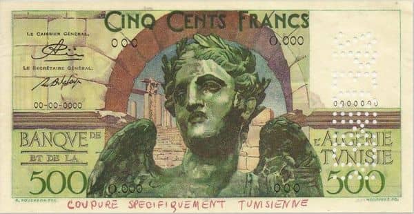 500 Francs from Tunisia