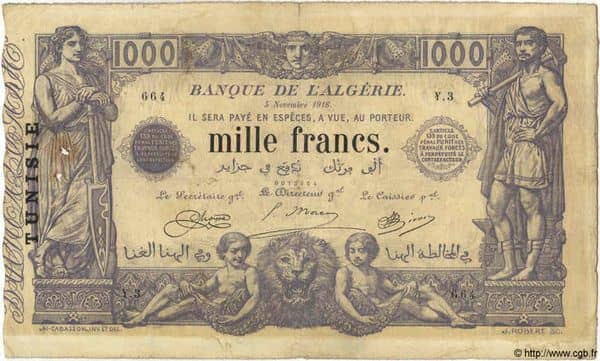1000 Francs from Tunisia