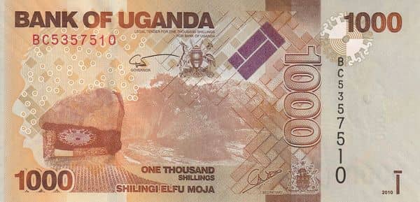 1000 Shillings from Uganda