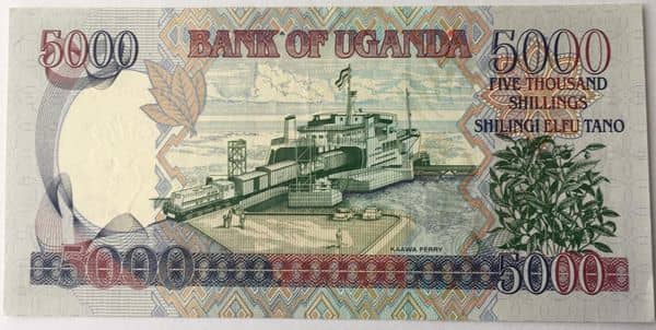 5000 New Shillings from Uganda