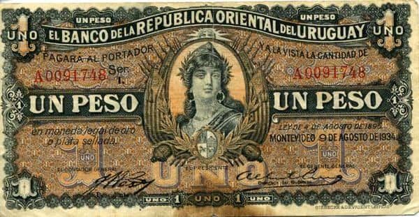 1 Peso from Uruguay