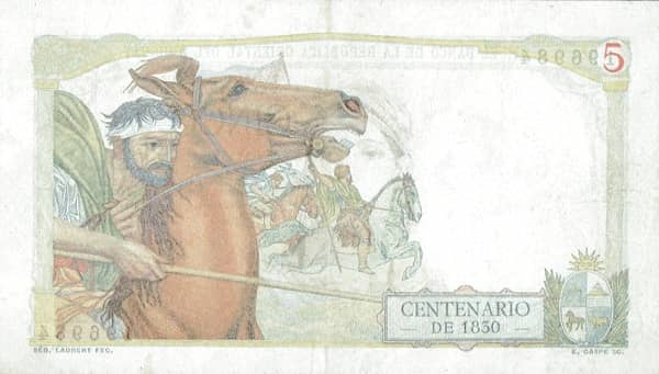 5 Pesos Constitution Centennial from Uruguay