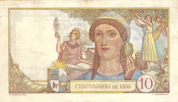 10 Pesos Constitution Centennial from Uruguay