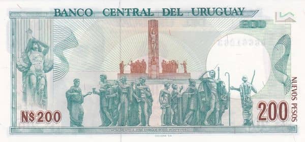 200 Nuevos Pesos from Uruguay