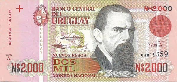 2000 Nuevos Pesos from Uruguay