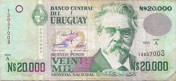 20000 Nuevos Pesos from Uruguay