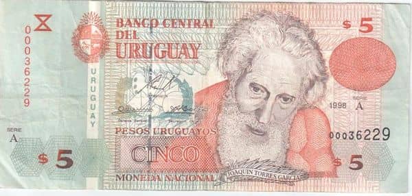 5 Pesos Uruguayos from Uruguay