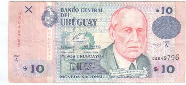 10 Pesos Uruguayos from Uruguay