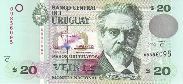 20 Pesos Uruguayos from Uruguay