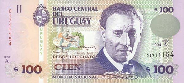 100 Pesos Uruguayos from Uruguay