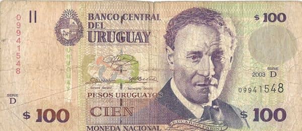 100 Pesos Uruguayos from Uruguay