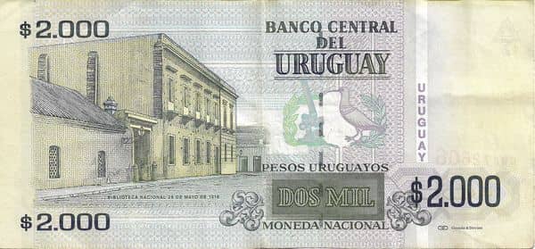 2000 Pesos Uruguayos from Uruguay