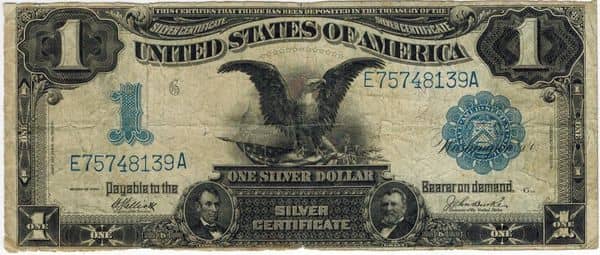 1 Dollar Silver Certificate from United States