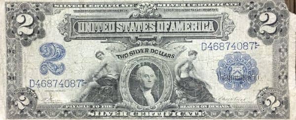 2 Dollars Silver Certificate from United States