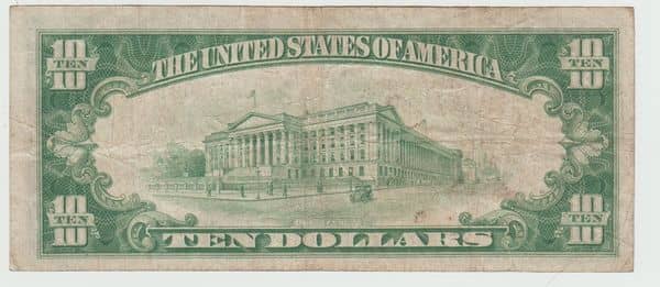 10 Dollars Gold Certificate from United States