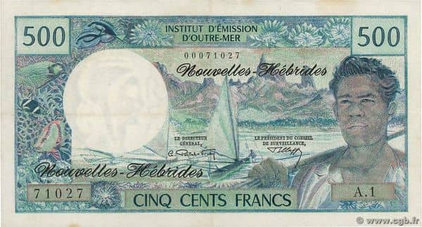 500 Francs from Vanuatu