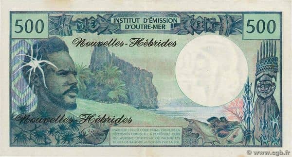 500 Francs from Vanuatu