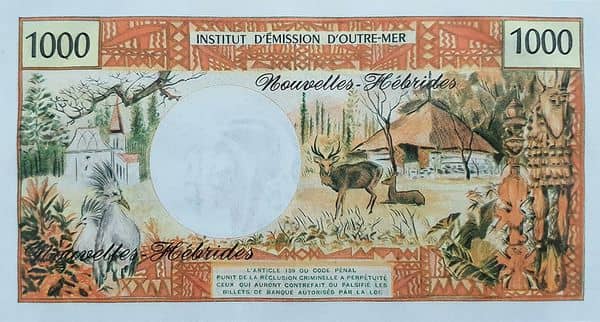 1000 Francs from Vanuatu