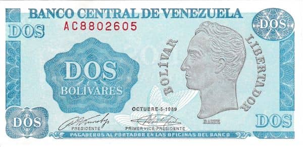 2 Bolívares from Venezuela
