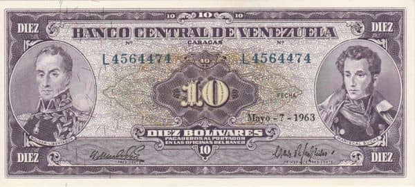 10 Bolívares from Venezuela