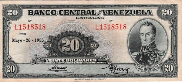 20 Bolívares from Venezuela