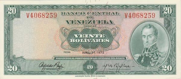 20 Bolívares from Venezuela