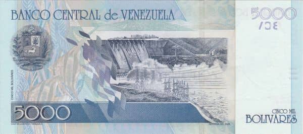 5000 Bolívares from Venezuela