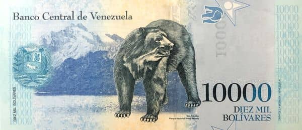 10000 Bolívares from Venezuela