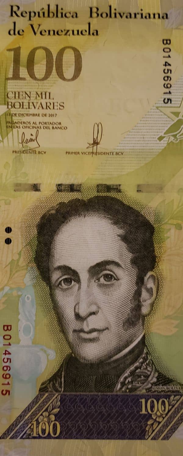 100000 Bolívares from Venezuela