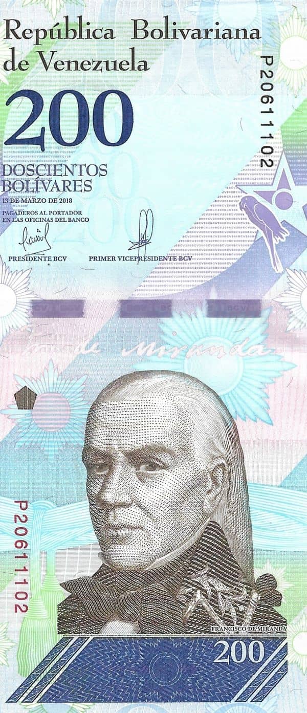200 Bolívares from Venezuela