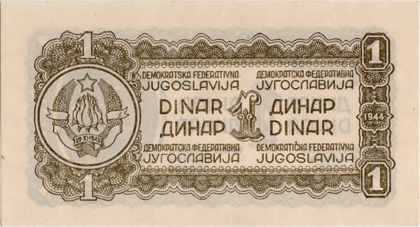 1 Dinar from Yugoslavia