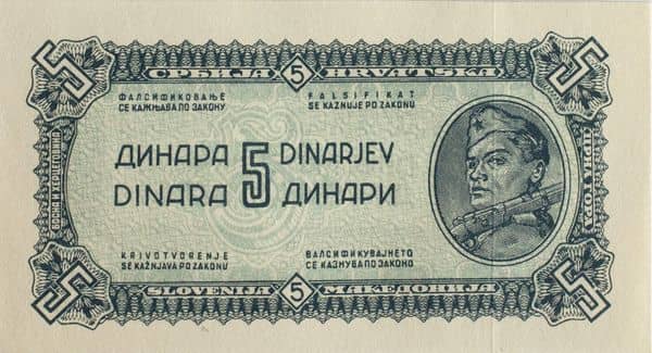 5 Dinara from Yugoslavia