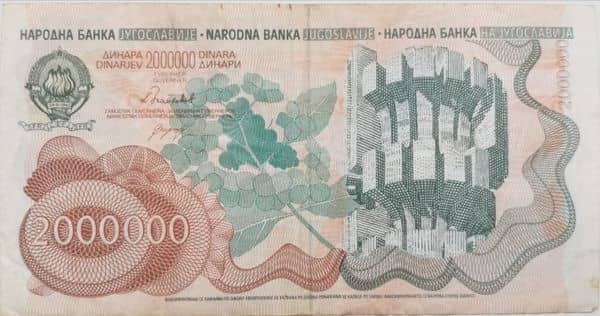 2000000 Dinara from Yugoslavia