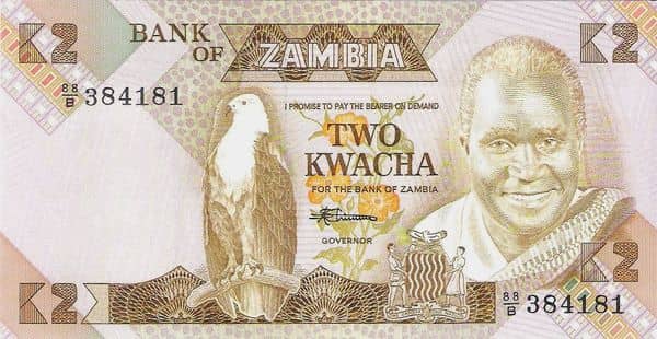2 Kwacha from Zambia