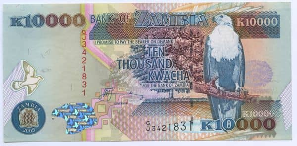10000 Kwacha from Zambia