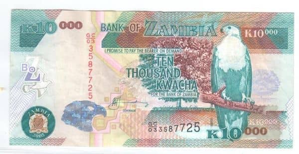 10000 Kwacha from Zambia