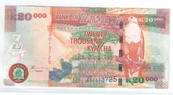 20000 Kwacha from Zambia