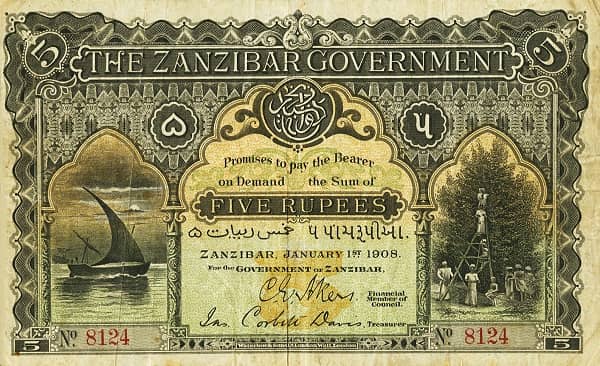 5 Rupees from Zanzibar