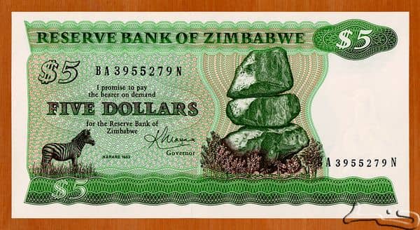 5 Dollars from Zimbabwe