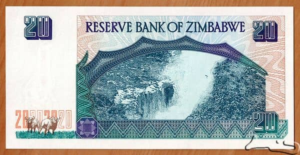 20 Dollars from Zimbabwe