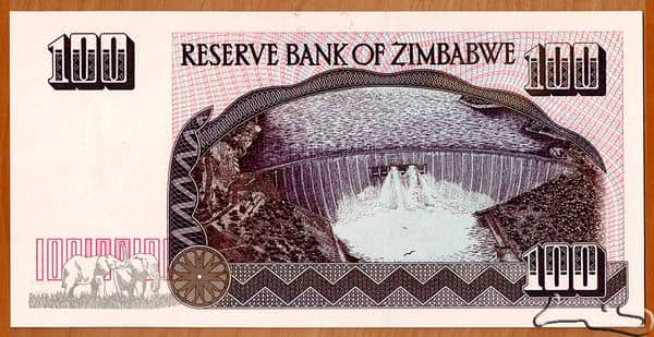 100 Dollars from Zimbabwe