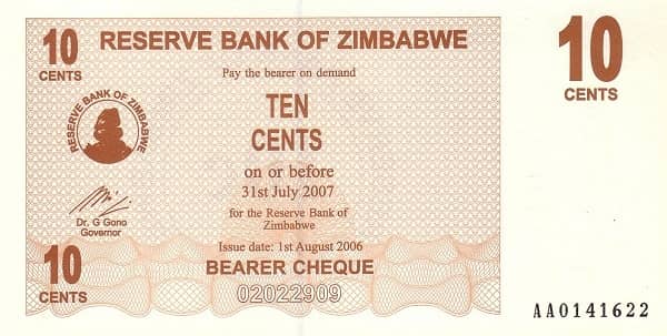 10 Cents from Zimbabwe
