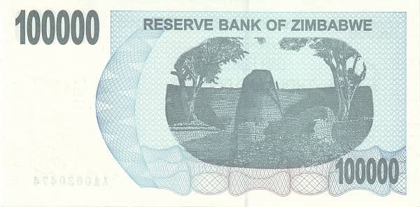 100000 Dollars from Zimbabwe