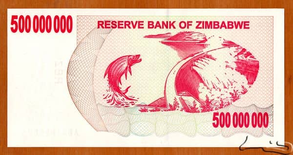 500000000 Dollars from Zimbabwe